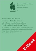 Cover: Briefwechsel der Br&uuml;der Jacob und Wilhelm Grimm mit Johann Martin Lappenberg, Friedrich Lisch und Georg Waitz - Hirzel
