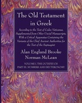 Cover: The Old Testament in Greek, Volume I The Octateuch, Part III Numbers and Deuteronomy - Wipf & Stock Publishers