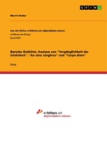 Cover: Barocke Gedichte. Analyse von "Verg&auml;nglichkeit der Sch&ouml;nheit", "An eine Jungfrau" und "Carpe diem" - GRIN Verlag