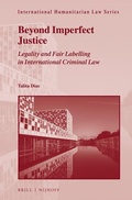 Cover: Beyond Imperfect Justice - Martinus Nijhoff