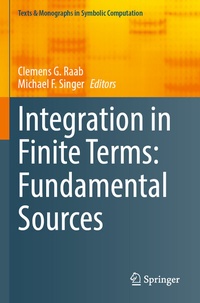 Enlarge image Cover: Integration in Finite Terms: Fundamental Sources - Springer