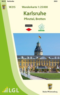 Abbildung von: W215 Wanderkarte 1:25 000 Karlsruhe - Landesamt für Geoinformation und Landentwicklung Baden-Württemberg (LGL)