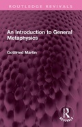 Cover: An Introduction to General Metaphysics - Routledge