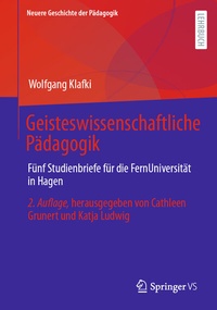 Abbildung von: Geisteswissenschaftliche Pädagogik - Springer VS