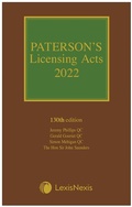 Cover: Paterson's Licensing Acts 2022 - Butterworths Law