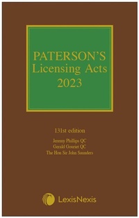 Abbildung von: Paterson's Licensing Acts 2023 - Butterworths Law