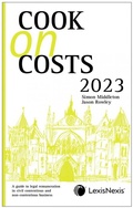 Cover: Cook on Costs 2023 - Butterworths Law