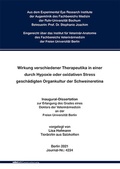 Cover: Wirkung verschiedener Therapeutika in einer durch Hypoxie oder oxidativen Stress gesch&auml;digten Organkultur der Schweineretina - Mensch & Buch
