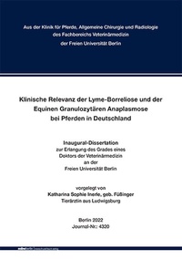 Abbildung von: Klinische Relevanz der Lyme-Borreliose und der Equinen Granulozytären Anaplasmose bei Pferden in Deutschland - Mensch & Buch