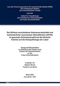 Bild: Der Einfluss verschiedener Volumenersatzmittel und kontinuierlicher venoven&ouml;ser H&auml;mofiltration (CVVH)im gesunden Schweinemodell auf die klinische Chemie und die Histopathologie der Leber - Mensch & Buch