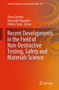 Enlarge image Cover: Recent Developments in the Field of Non-Destructive Testing, Safety and Materials Science - Springer