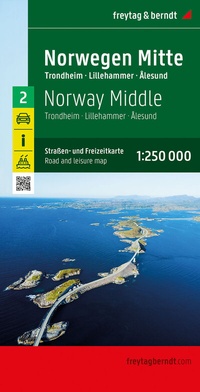 Abbildung von: Norwegen Mitte, Straßen- und Freizeitkarte 1:250.000, freytag & berndt - Freytag-Berndt und ARTARIA
