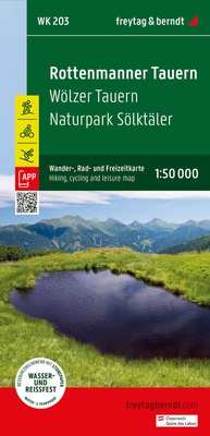 Abbildung von: Rottenmanner Tauern, Wander-, Rad- und Freizeitkarte 1:50.000, freytag & berndt, WK 203 - Freytag-Berndt und ARTARIA