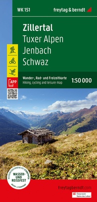 Abbildung von: Zillertal, Wander-, Rad- und Freizeitkarte 1:50.000, freytag & berndt, WK 151 - Freytag-Berndt und ARTARIA