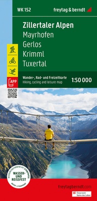 Abbildung von: Zillertaler Alpen, Wander-, Rad- und Freizeitkarte 1:50.000, freytag & berndt, WK 152 - Freytag-Berndt und ARTARIA