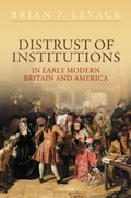 Cover: Distrust of Institutions in Early Modern Britain and America - OUP eBook