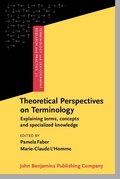 Cover: Theoretical Perspectives on Terminology - John Benjamins Publishing Company