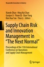 Cover: Supply Chain Risk and Innovation Management in "The Next Normal" - Springer
