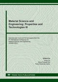 Cover: Material Science and Engineering: Properties and Technologies III - Trans Tech Publications Ltd