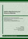Cover: Additive Manufacturing and Advanced Materials - Trans Tech Publications Ltd