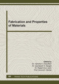 Abbildung von: Fabrication and Properties of Materials - Trans Tech Publications Ltd