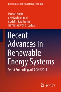 Enlarge image Cover: Recent Advances in Renewable Energy Systems - Springer