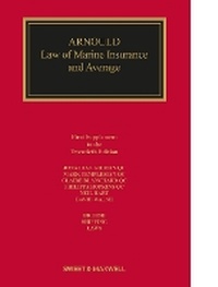 Abbildung von: Arnould: Law of Marine Insurance and Average 1st Supplement - Sweet & Maxwell