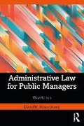 Cover: Administrative Law for Public Managers - Routledge