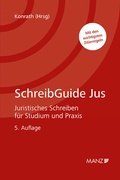 Cover: SchreibGuide Jus - Manz