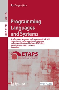 Enlarge image Cover: Programming Languages and Systems - Springer