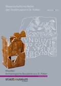 Cover: Miszellen Arch&auml;ologische Bausteine aus St. P&ouml;lten - St. P&ouml;lten Stadtmuseum