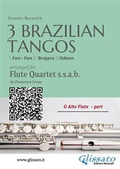 Cover: G Alto Flute: Three Brazilian Tangos for Flute Quartet (ssab) - Glissato Edizioni Musicali