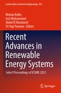 Cover: Recent Advances in Renewable Energy Systems - Springer