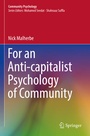 Cover: For an Anti-capitalist Psychology of Community - Springer