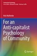 Cover: For an Anti-capitalist Psychology of Community - Springer