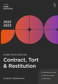 Bild: Core Statutes on Contract, Tort & Restitution 2022-23 - Hart Publishing