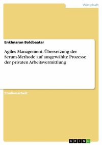 Abbildung von: Agiles Management. Übersetzung der Scrum-Methode auf ausgewählte Prozesse der privaten Arbeitsvermittlung - GRIN Verlag