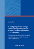 Abbildung von: Beendigungsvereinbarungen in Anstellungsverträgen von GmbH-Geschäftsführern und AG-Vorständen - Kovac, Dr. Verlag