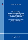 Abbildung von: Uneindeutige Genehmigungsbestände in der umweltrechtlichen Verwaltungspraxis - Kovac, Dr. Verlag