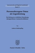 Bild: Personenbezogene Daten als Gegenleistung. - Duncker & Humblot