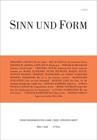 Enlarge image Cover: SINN UND FORM 2/2022 - SINN und FORM