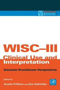 Enlarge image Cover: WISC-III Clinical Use and Interpretation - Academic Press