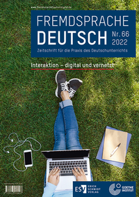 Abbildung von: Fremdsprache Deutsch - - Heft 66 (2022): Interaktion - digital und vernetzt - Erich Schmidt Verlag