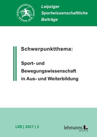 Abbildung von: Leipziger Sportwissenschaftliche Beiträge - Lehmanns Media