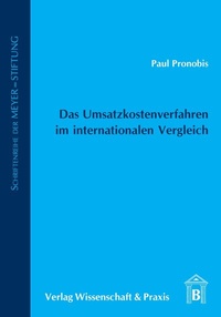 Abbildung von: Das Umsatzkostenverfahren im internationalen Vergleich. - Verlag Wissenschaft & Praxis