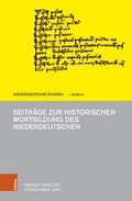 Cover: Beitr&auml;ge zur historischen Wortbildung des Niederdeutschen - B&ouml;hlau