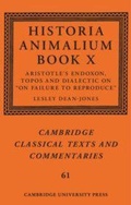 Cover: Historia Animalium Book X - Cambridge University Press