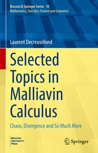 Enlarge image Cover: Selected Topics in Malliavin Calculus - Springer