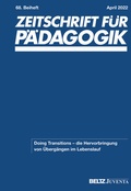 Cover: Zeitschrift f&uuml;r P&auml;dagogik 68. Beiheft 2022 - Juventa Verlag ein Imprint der Beltz Verlagsgruppe GmbH & Co. KG