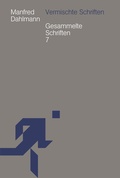 Cover: Vermischte Schriften - &ccedil;a-ira-Verlag